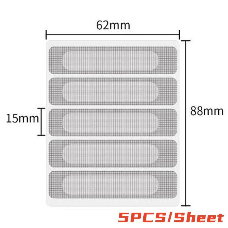 50/25/15pcs Window Screen Repair Stickers Tape Adhesive Anti Mosquito Door Mesh Patch Tape Broken Holes Repair Screen Wall Patch