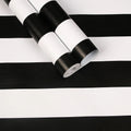 Stripe Black White Peel and Stick Wallpaper Vinyl Waterproof Self-Adhesive Wallpaper Removable Contact Paper Decorative Stickers