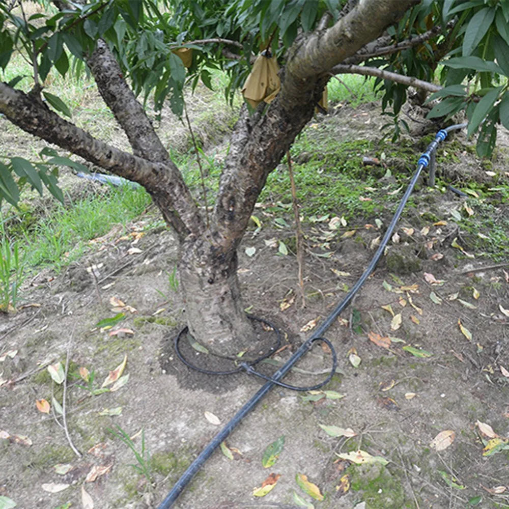 5m Perforated Water Pipe Rubber PVC Black Hose Buried Underground Irregular Microporous Uniform Water Garden Irrigation Watering
