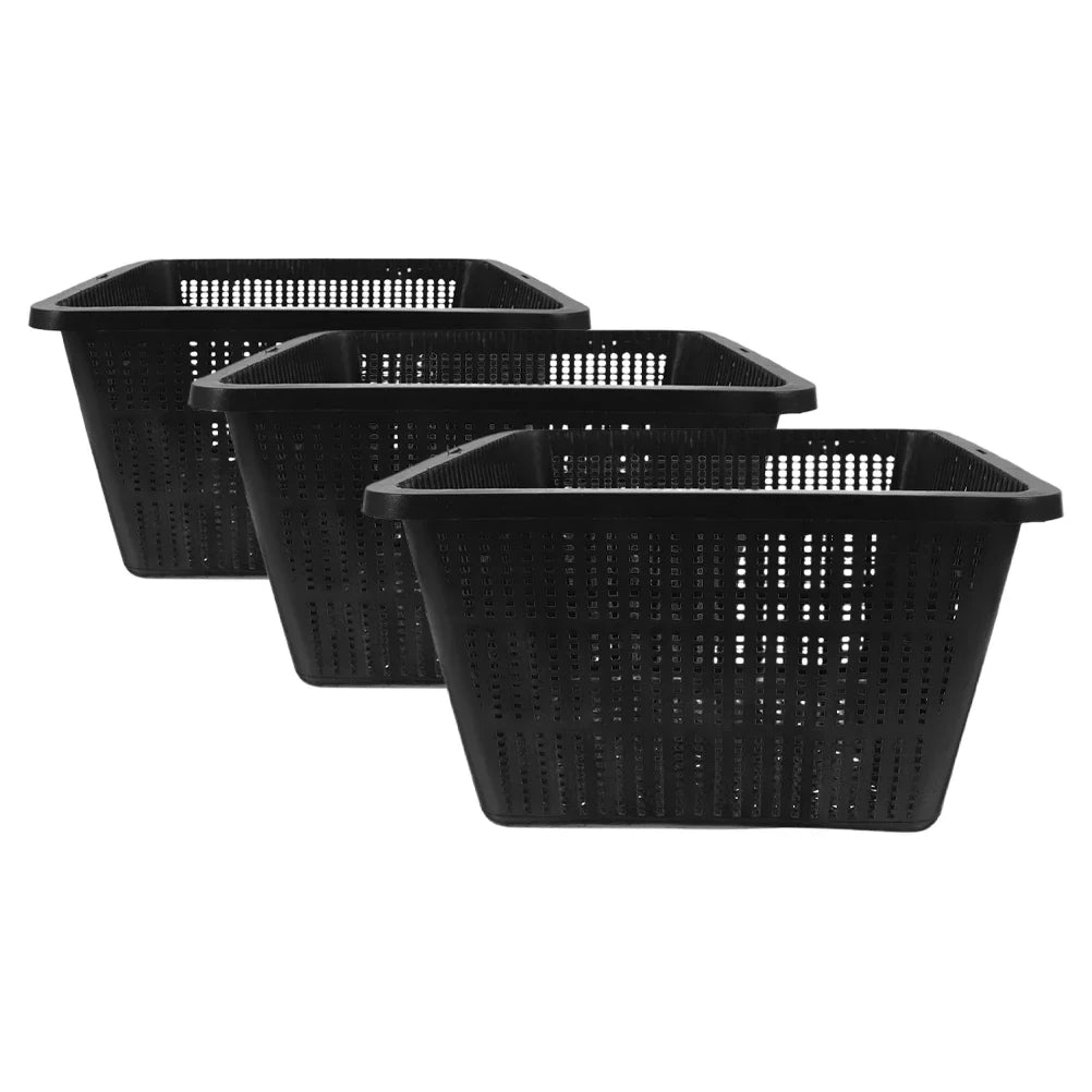 3pcs Hydroponic Net Cups: Lightweight Plastic Mesh Baskets Indoor Gardening Space-Saving Planting Pots Tubular Design Ideal For