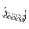 Metal under Table Storage Rack Cable Management Tray Wire Organizer for Home Office Desk No Punching Kitchen Storage Accessories
