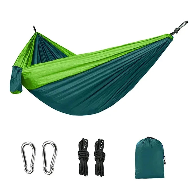 Ultra-Light Camping Hammock 300kg Load Capacity Breathable Quick-Drying Parachute Nylon Portable for Outdoor Indoor Garden