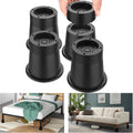 4Pcs Heavy Duty Furniture Riser Round Rubber Sofa Riser Supports Up to 6000 lbs for Sofa Table Bed Chair Bottom Leg Raiser