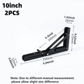 Heavy Duty Folding Triangle Shelf Bracket | Stainless Steel Wall Mount, Space Saving Fold Flat Rust-Proof Support