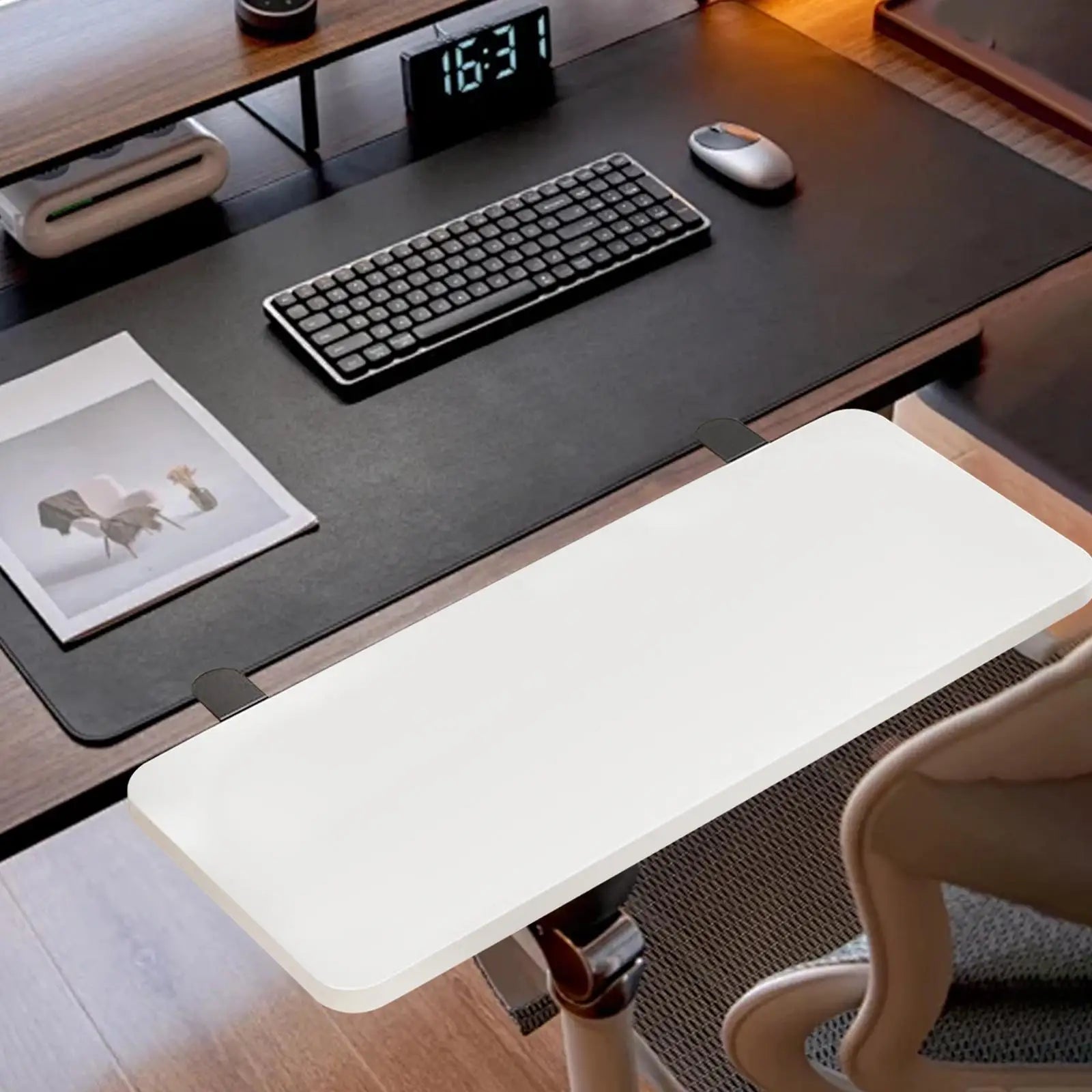 Desk Extender Board for Computer Table Clamp on Sturdy Support Desktop Extension Board 50x20cm Wrist Support widening Board