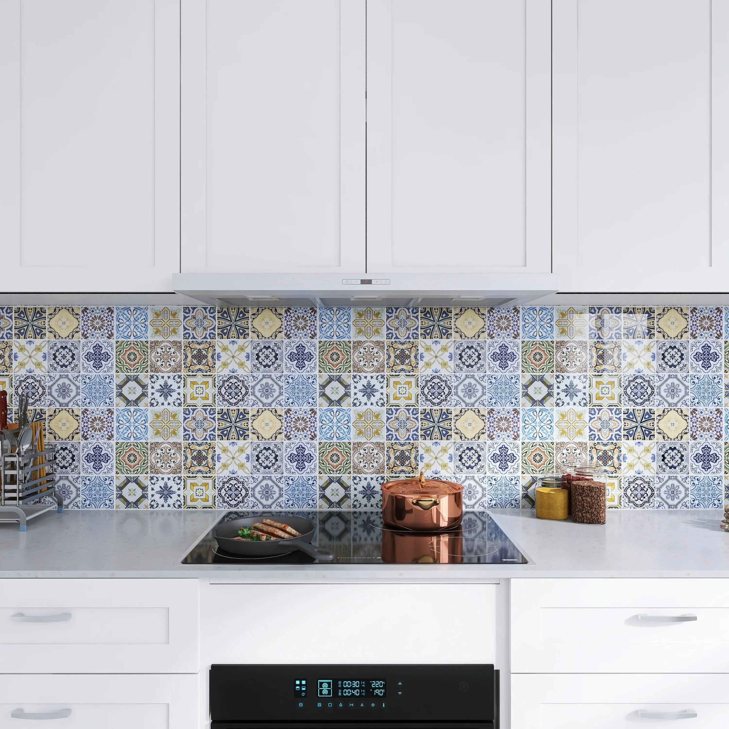 40cm European style waterproof and oil resistant self-adhesive PVC kitchen wall sticker bathroom wallpaper cabinet wallpaper