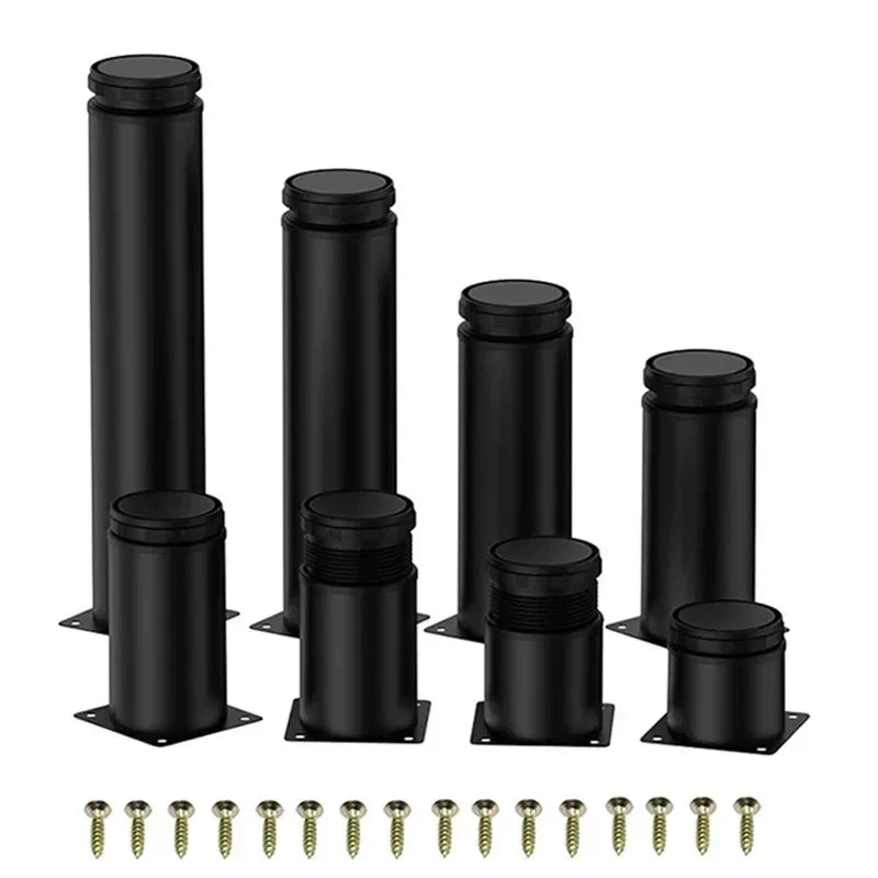 4-Pack Adjustable Stainless Steel Furniture Legs (5-30cm) - for Cabinets, Tables, Sofa & More