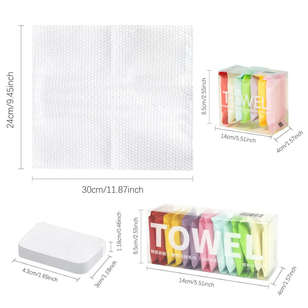 Thickened Compressed Towel Set Individually Packaged Disposable Face Towel Essential For Outdoor Cleaning Hygiene During Travel
