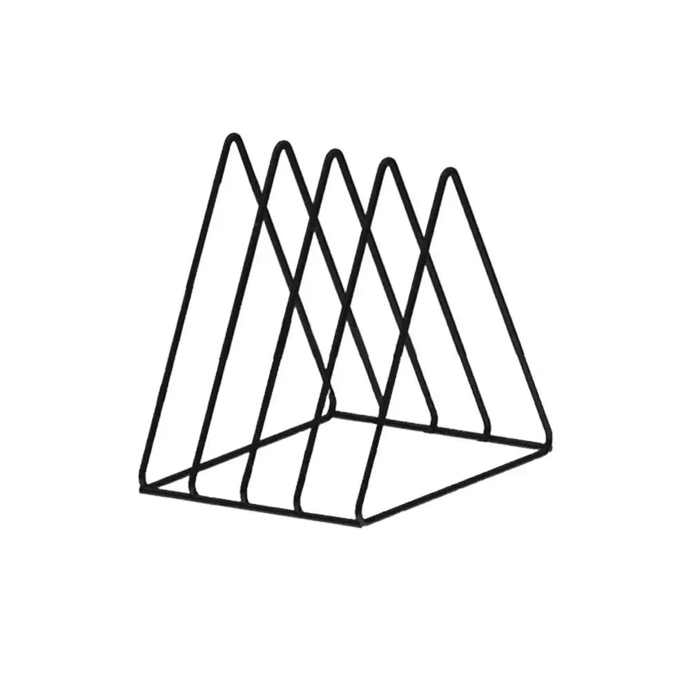 9-grid CD Rack Vinyl Record Storage Rack Triangular Magazine Stand, Bedroom Desktop Storage,5-grid CD/movie Rack ﻿