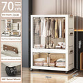 Folding Storage Cabinet Multi-Scene White/Black/Gray Home Office Kitchen Bathroom Multi-Functional Organizer with Doors