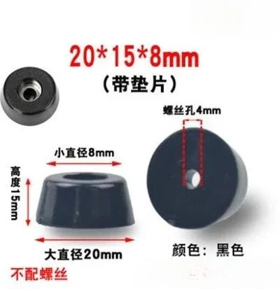 8pcs Rubber Shock Absorbing Feet, Anti-Vibration Pads for Furniture,Speaker,Washing Machine,Non-Slip Floor Protector with Gasket