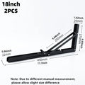 2PCS Heavy Duty Stainless Steel Triangle Folding Shelf Brackets – Wall Mounted Collapsible Angle Bracket for Table, Workbench