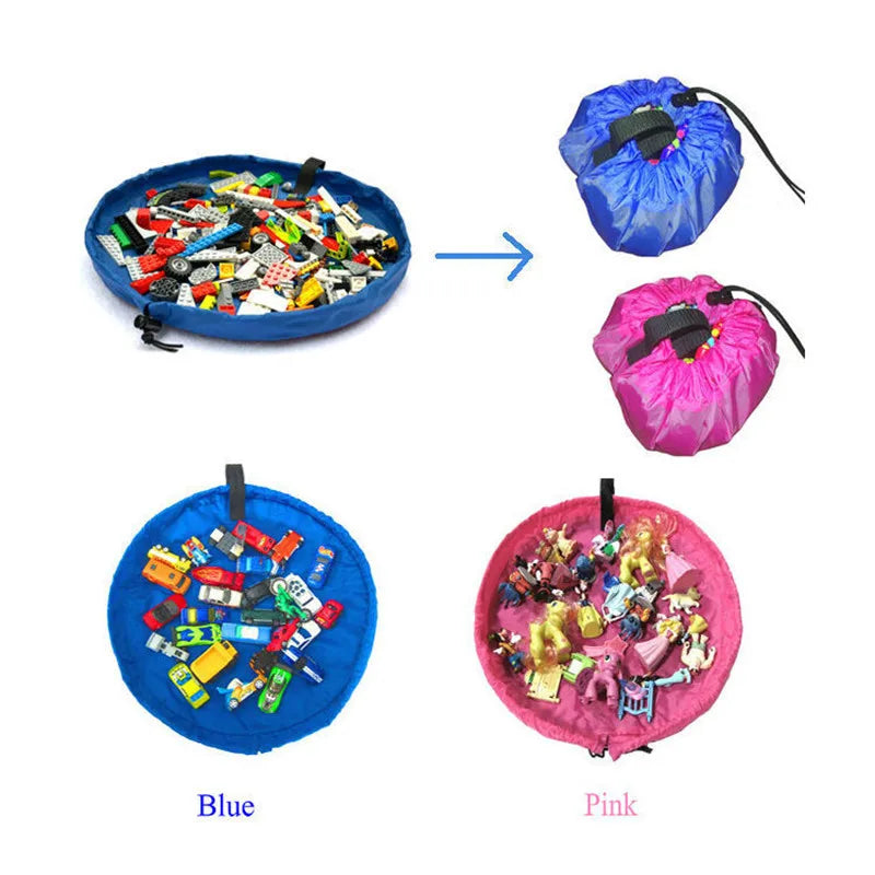 Multifunction Portable Kids Toys Quick Storage Organizer Bags Outdoor Toy Cushion