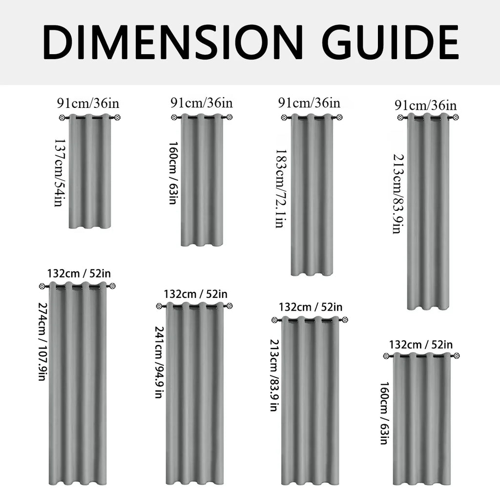 2pcs Modern 100% Blackout Solid Curtains, Window Curtains for Living Room, Bedroom, Kitchen, Home Decoration, Privacy Draps