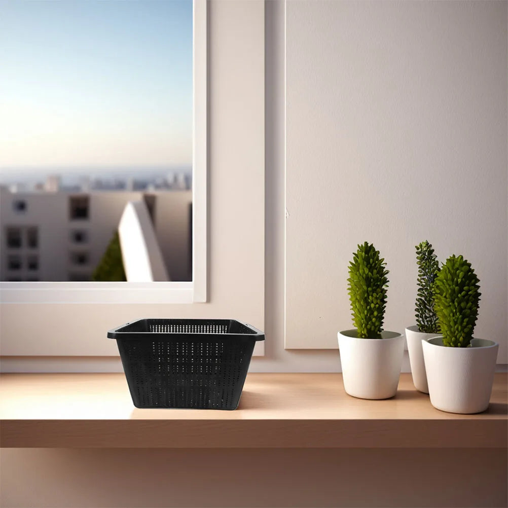 3pcs Hydroponic Net Cups: Lightweight Plastic Mesh Baskets Indoor Gardening Space-Saving Planting Pots Tubular Design Ideal For