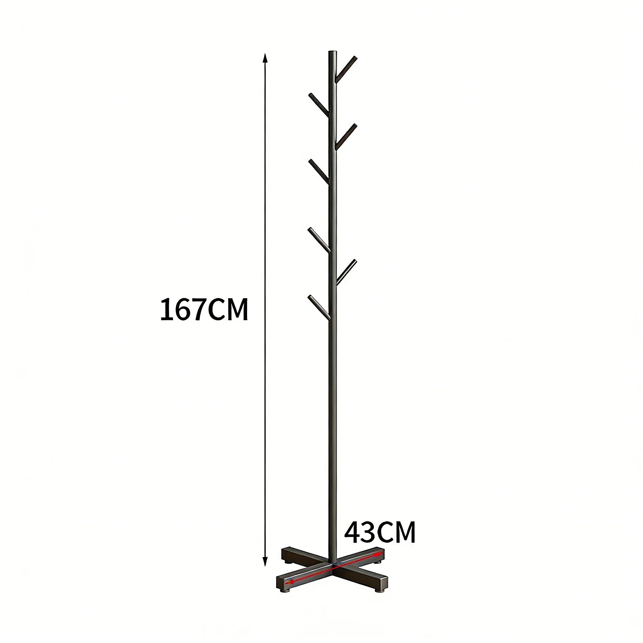 Floor Standing Clothes Rack Household Coat Hanger Simple Storage Organizer for Bedroom Living Room Clothing Display Stand