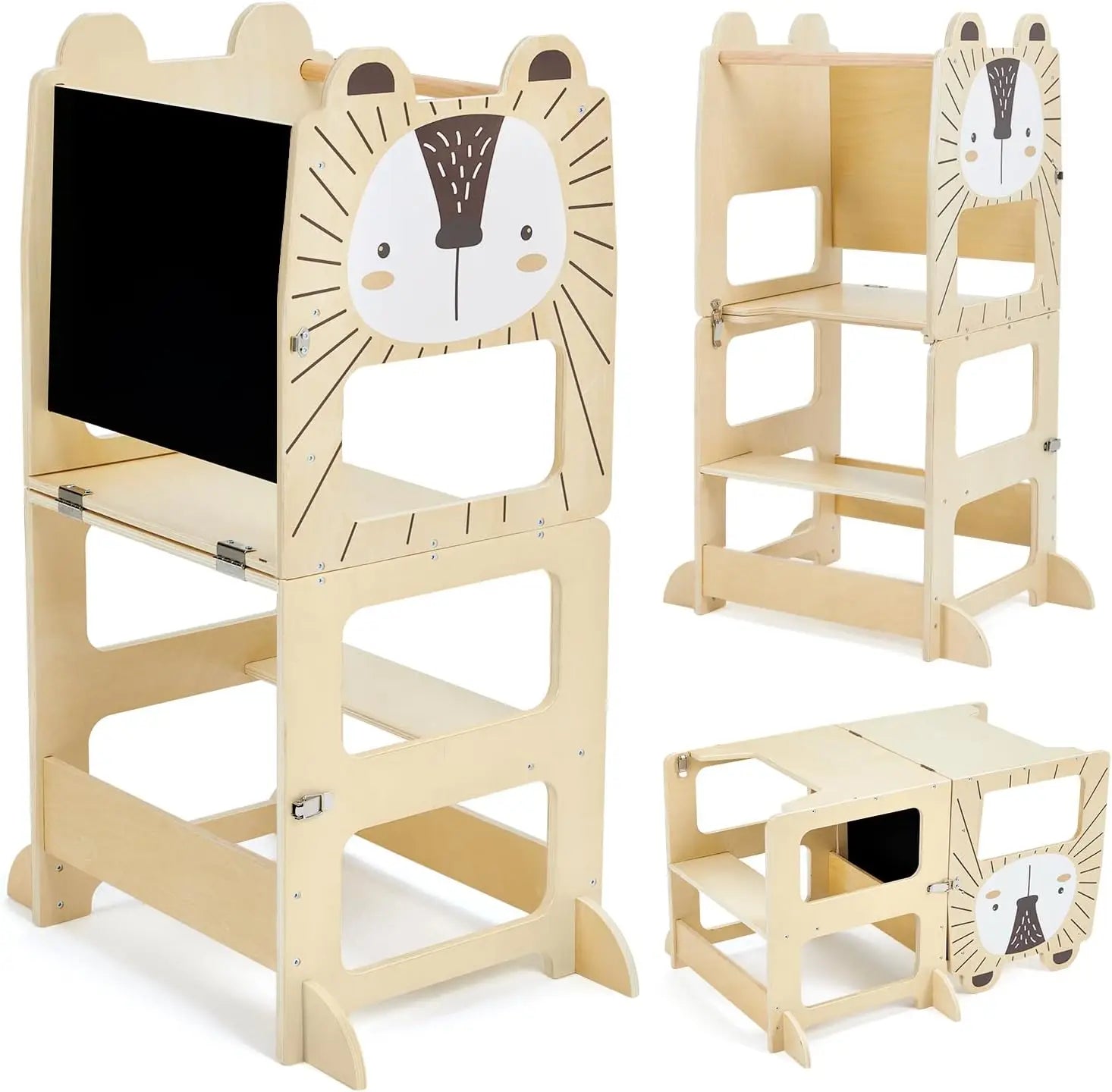 Children's Montessori observation tower Kitchen & learning aid-Transformable into Desk-stylish & versatile Design