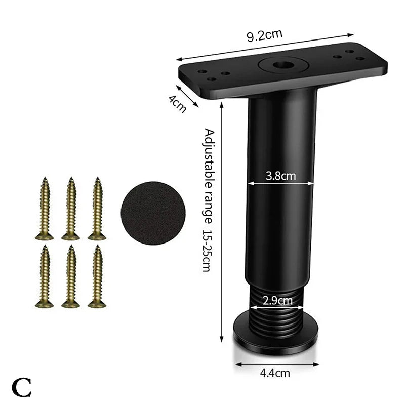 Beam support foot telescopic adjustable bed strengthened plastic furniture feet sofa feet bed bottom load-bearing bracket