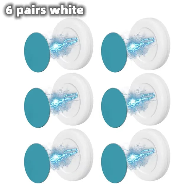 12pcs Magnetic Hooks Wall Mounted Remote Control Magnet Holder Key Anti-Lost Router Socket Organizer Hook Mini Home Storage
