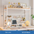 Bookcase Gaming Table Grid Bookshelf Desktop Multi-layer Wrought Iron Shelf Student Computer Desk Table  Wooden Shelves Rack