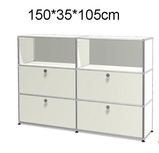 Module Furniture  Storage Modular DIY Shelf Sideboard Customized Size Night Stand Cabinet Stainless Steel Home Use
