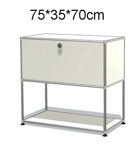 Module Furniture  Storage Modular DIY Shelf Sideboard Customized Size Night Stand Cabinet Stainless Steel Home Use