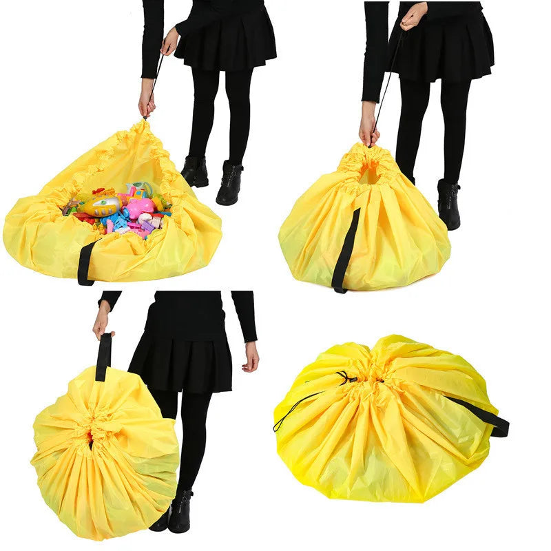 Multifunction Portable Kids Toys Quick Storage Organizer Bags Outdoor Toy Cushion