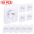 10 Pcs Self Adhesive Nails Wall Hook Poster Transparent Screws Wall Hook For Photo Frame Waterproof Durable Kitchen Bathroom Use