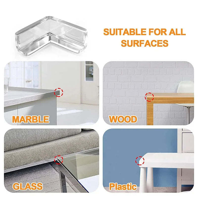 4Pcs Children Baby Safety Silicone Protector Table Corner Edge Protection Cover Children Anticollision Edge Guards