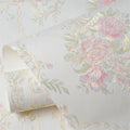 European wallpaper self-adhesive pastoral flower luxury wall stickers self-adhesive bedroom living room home background wall wal