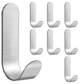 4Pcs Wall Hook Kitchen Adhesive Hooks Metal Stainless Steel Wall Hooks Utility J Hook Key Holder Self Adhesive for Shower