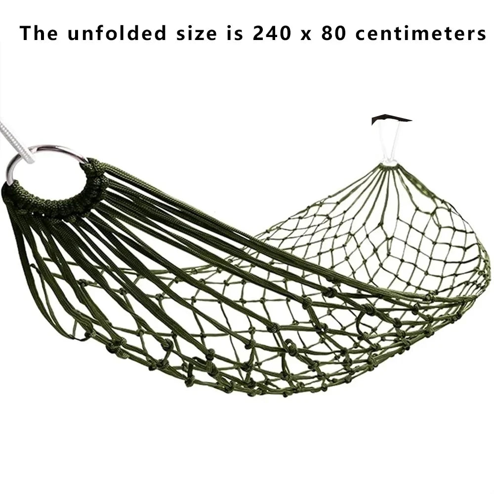 Garden Outdoor Thickened Nylon Rope Hammock Indoor Mesh Hammock Portable Simple Hammock Swing Chair