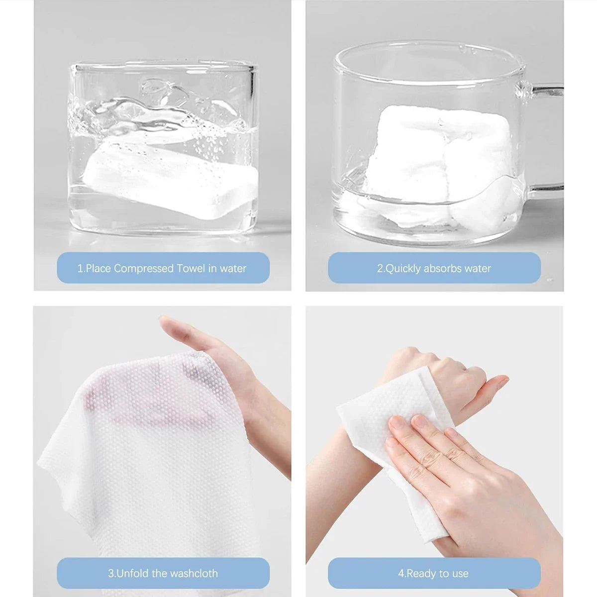 Thickened Compressed Towel Set Individually Packaged Disposable Face Towel Essential For Outdoor Cleaning Hygiene During Travel
