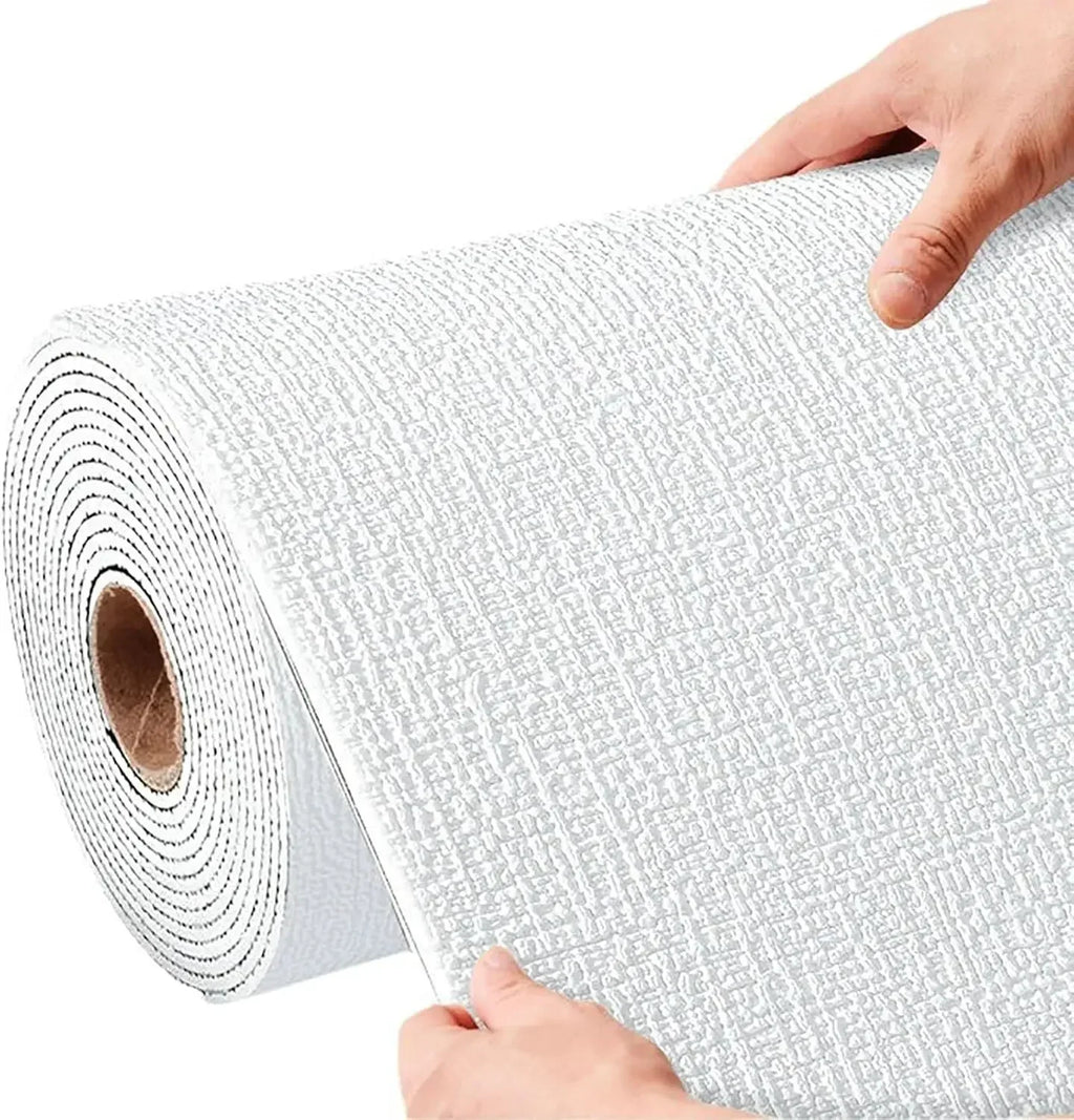 Self-Adhesive 3D Linen Foam Wall Sticker PVC Moisture-proof Wallpaper for Living Room Bedroom Bathroom dormitory Home Decoration
