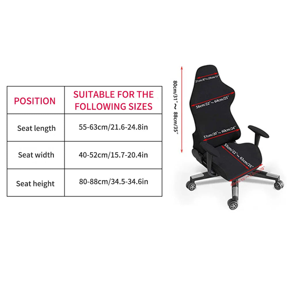 Gaming Chair Cover-Gaming Chair seat Cover 4pc/Set Gaming Chair Covers Stretchable with armrest Covers/Chair Back Covers/Chair s