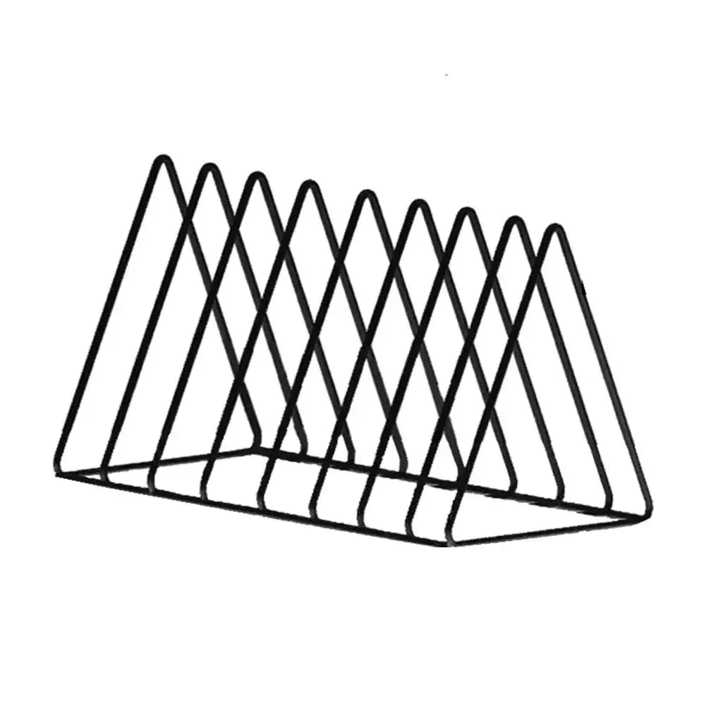 9-grid CD Rack Vinyl Record Storage Rack Triangular Magazine Stand, Bedroom Desktop Storage,5-grid CD/movie Rack ﻿