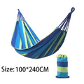 Double Hammock 2 Person Canvas Cotton Hammock with Tree Straps for Patio Garden Backyard Outdoor and Indoor (Red, Blue)