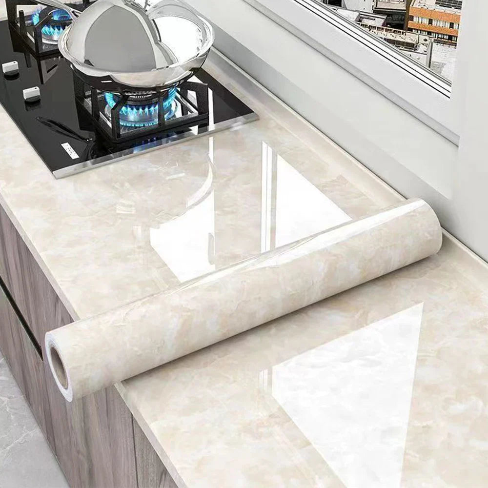Marble Contact Paper for Countertops, Removable Wallpaper Peel and Stick, Self Adhesive Counter Top Waterproof for Kitchen Backs